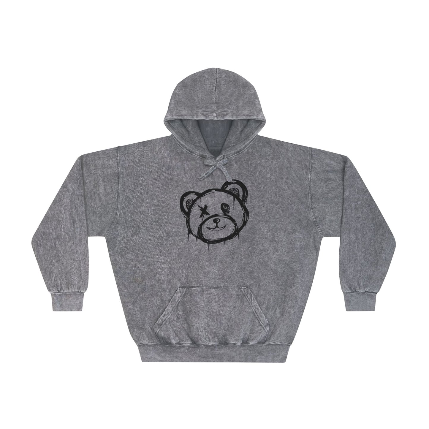 I Love Bear Reactz Unisex Mineral Wash Hoodie (Heart Clawed Heart)