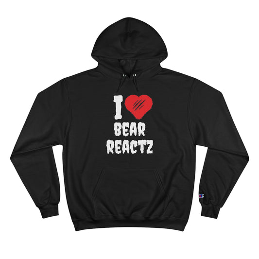 I Love Bear Reactz Hoodie (Bear Clawed Heart) Champion X Bear Reactz