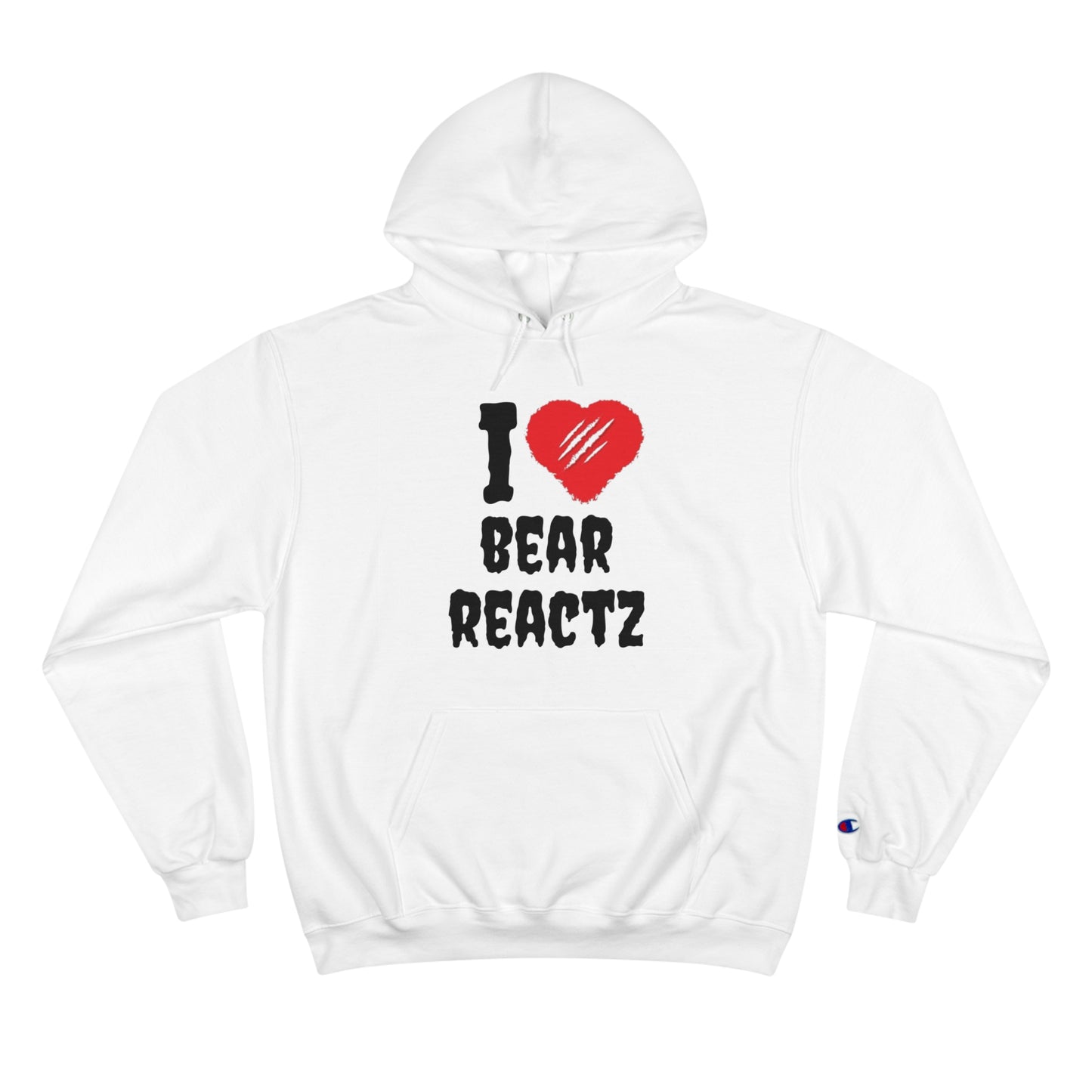 I Love Bear Reactz Hoodie (Bear Clawed Heart) Champion X Bear Reactz