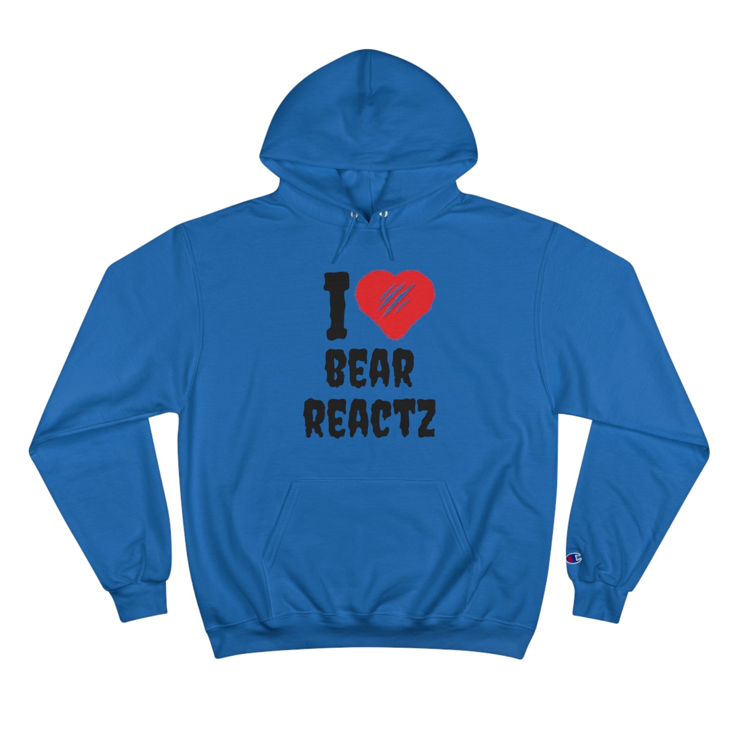 I Love Bear Reactz Hoodie (Bear Clawed Heart) Champion X Bear Reactz