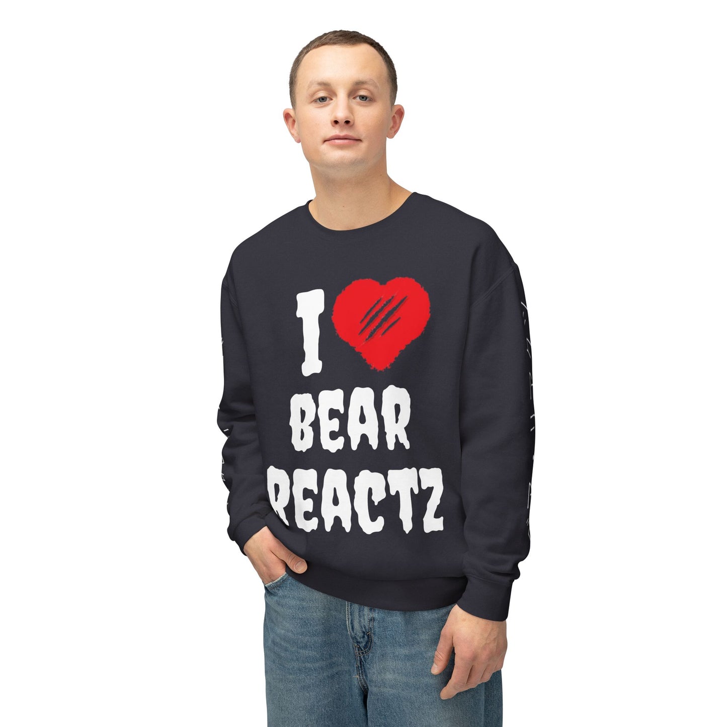 I Love Bear Reactz Sweatshirt (Bear Clawed Heart)