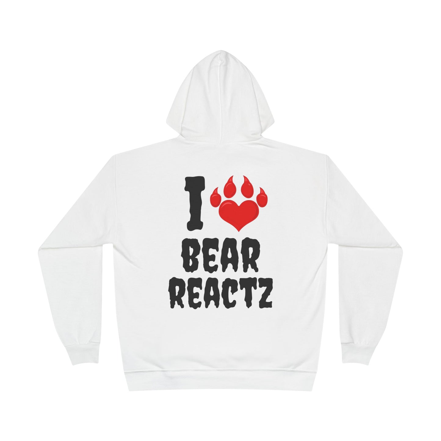 I Love Bear Reactz Eco-Friendly Hoodie (Heart Bear Paw)