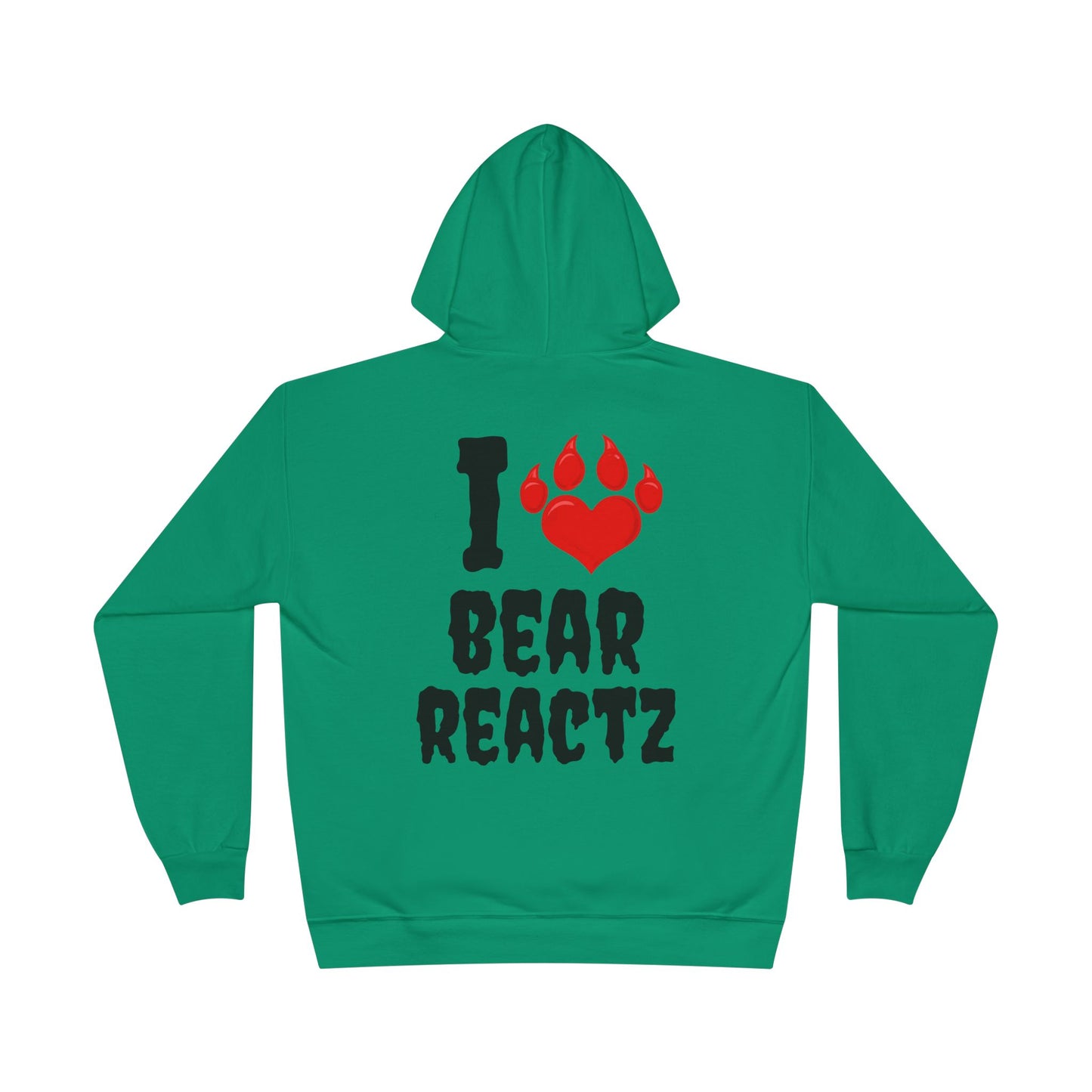 I Love Bear Reactz Eco-Friendly Hoodie (Heart Bear Paw)