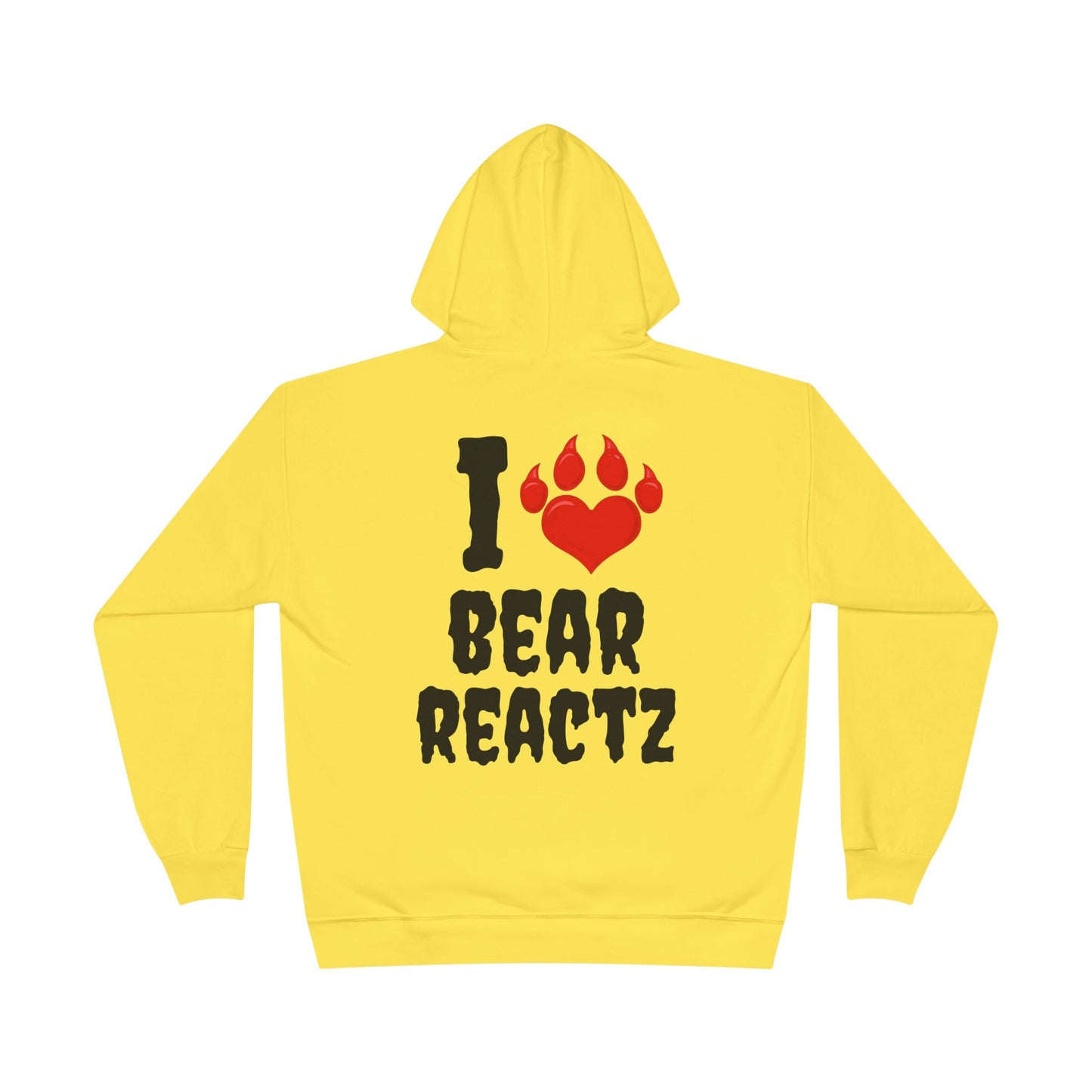 I Love Bear Reactz Eco-Friendly Hoodie (Heart Bear Paw)