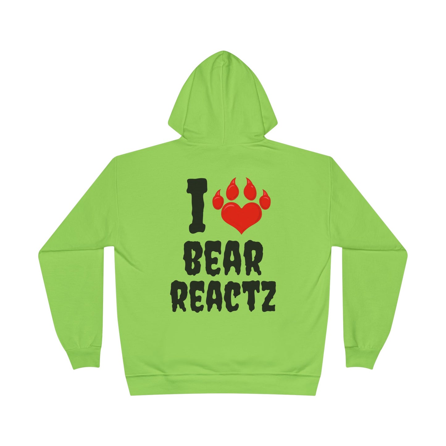 I Love Bear Reactz Eco-Friendly Hoodie (Heart Bear Paw)