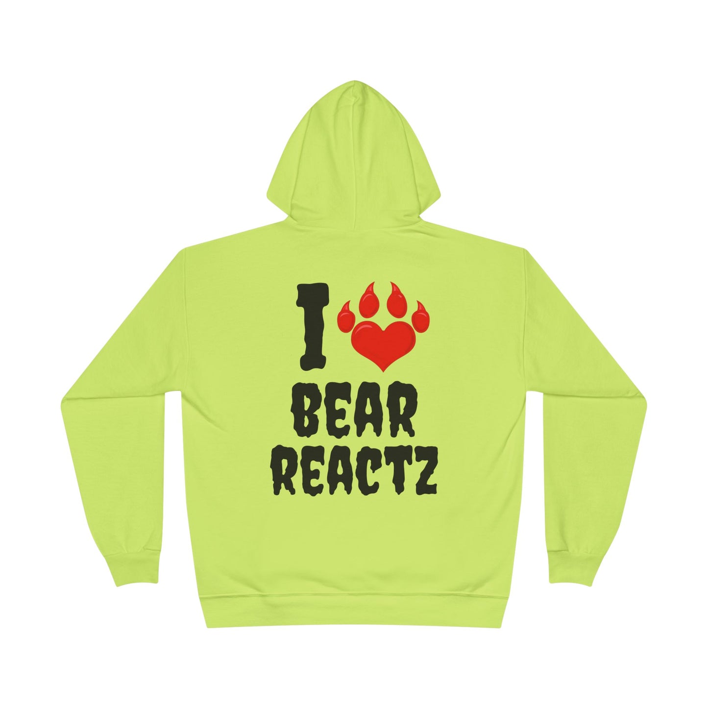 I Love Bear Reactz Eco-Friendly Hoodie (Heart Bear Paw)