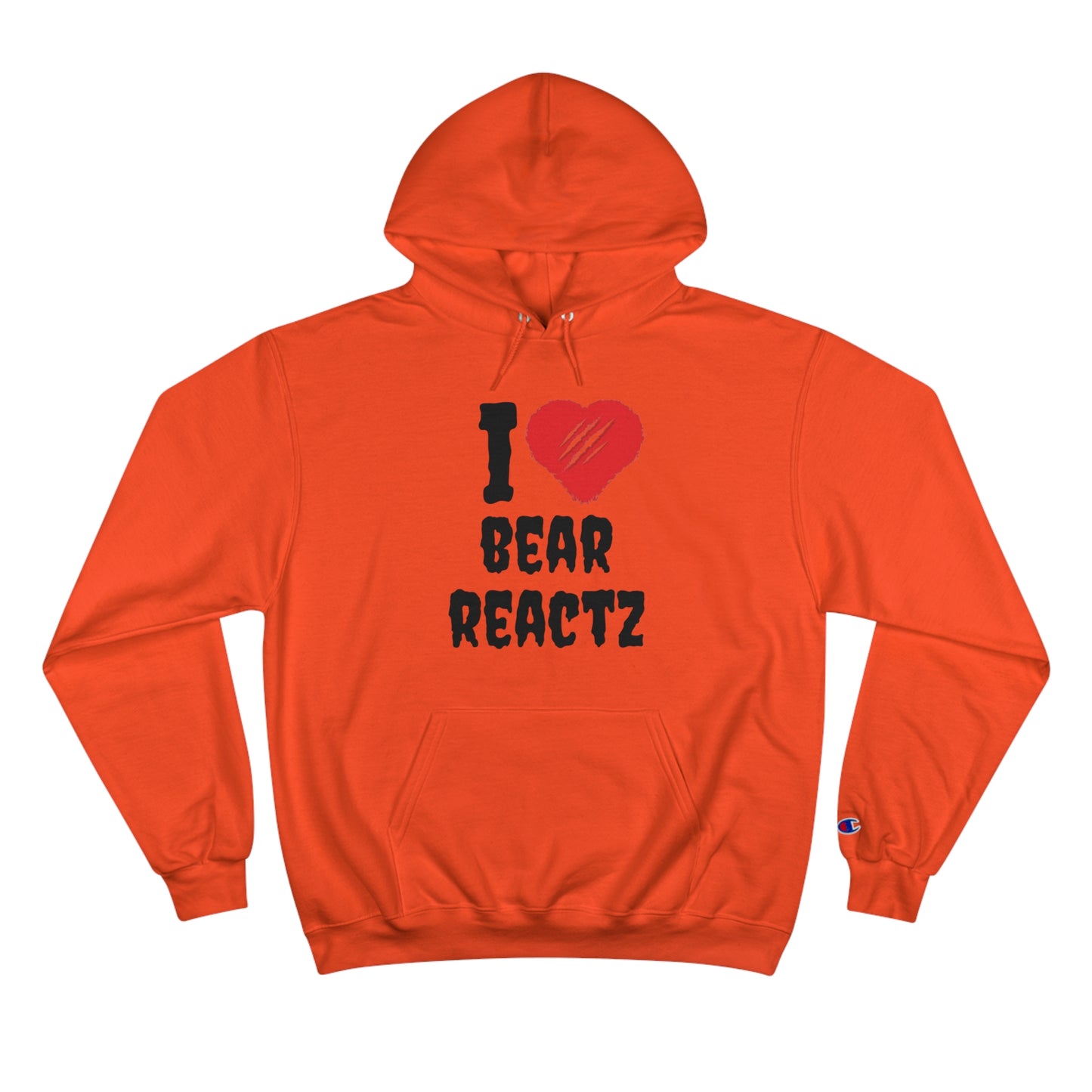 I Love Bear Reactz Hoodie (Bear Clawed Heart) Champion X Bear Reactz