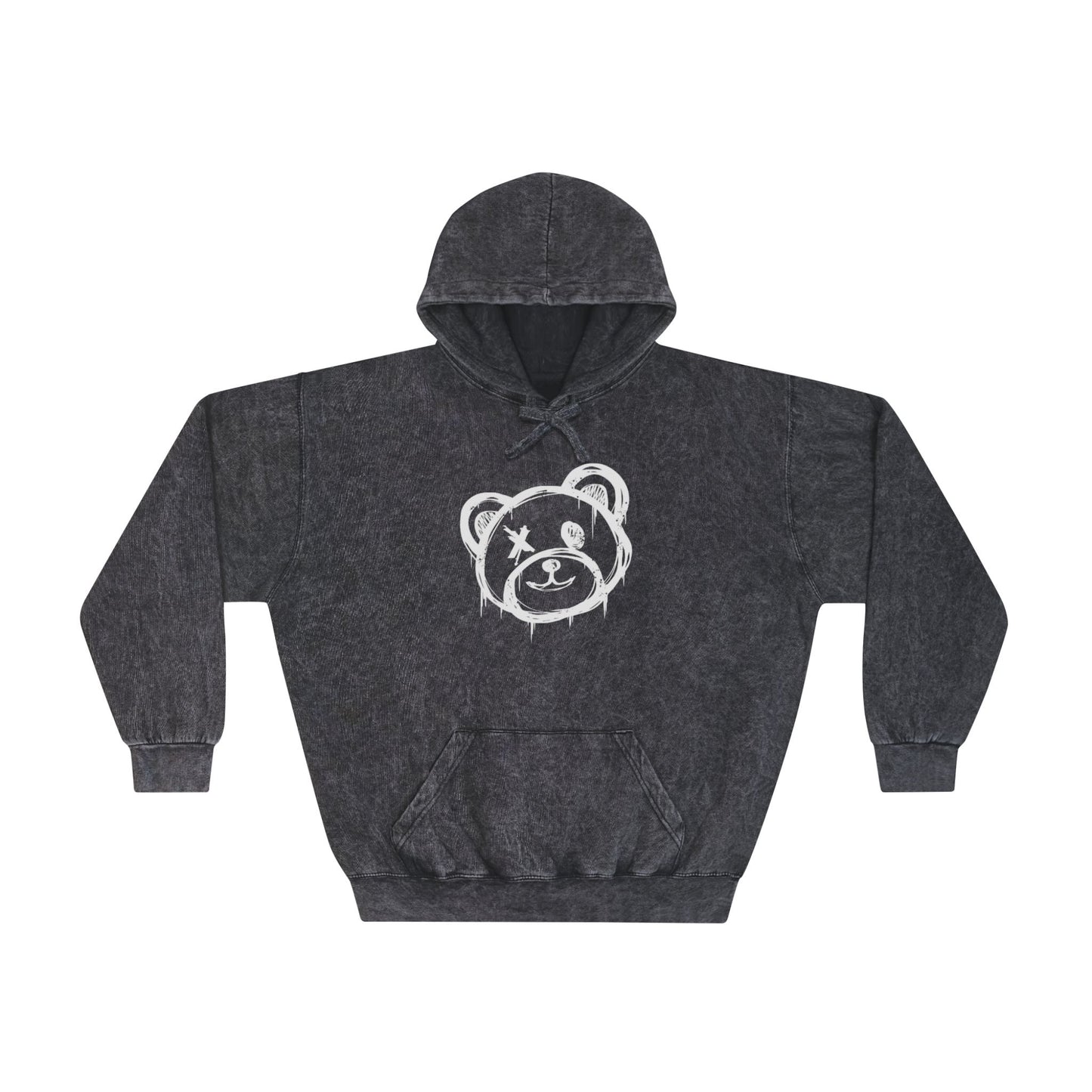 I Love Bear Reactz Unisex Mineral Wash Hoodie (Heart Clawed Heart)